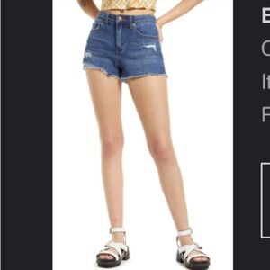 NWT BP Women’s Dark Wash Mid Rise Denim Shorts